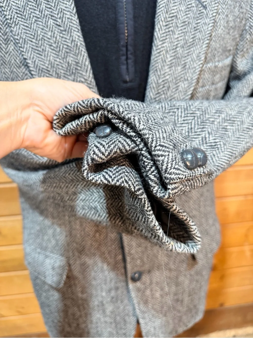 Vintage Pitlochry Harris Tweed Men’s 40 Herringbone Wool Blazer England